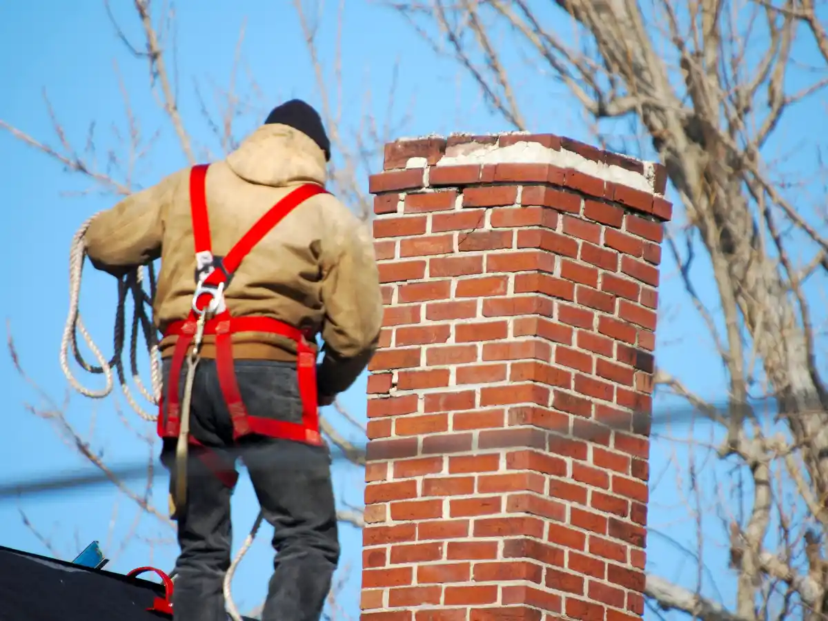 Crown repair at the top of a chimney