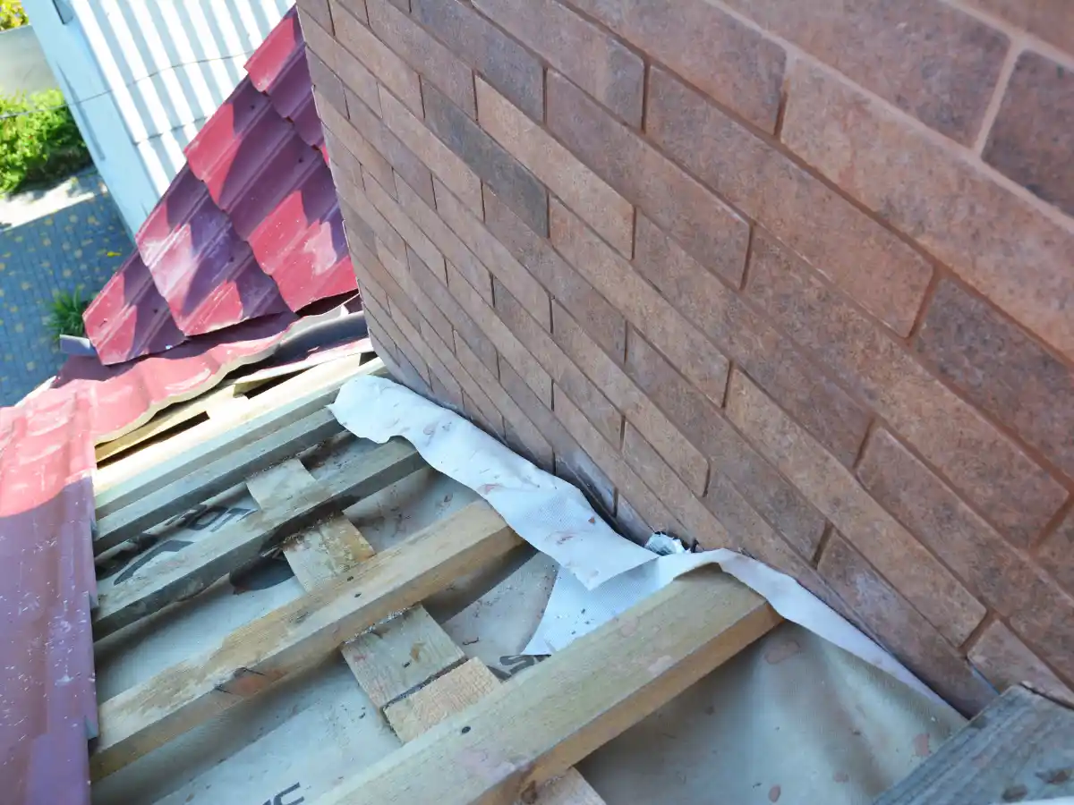 Fresh mortar crown on a chimney