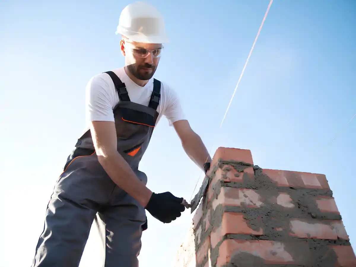 Crown repair at the top of a chimney