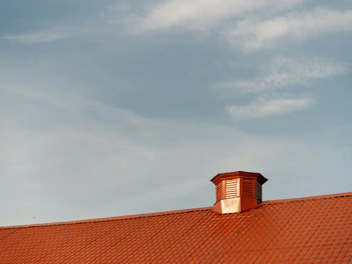 Two-flue chimney on a home