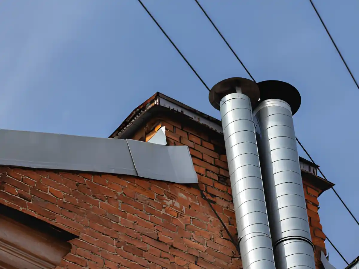 Liner pipe connected at the chimney top