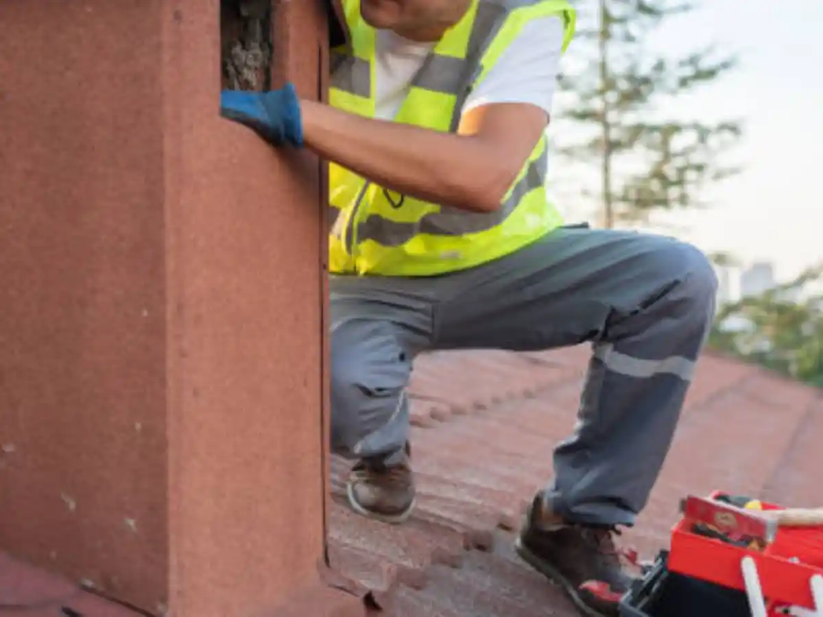 Rotary brush heading down a chimney
